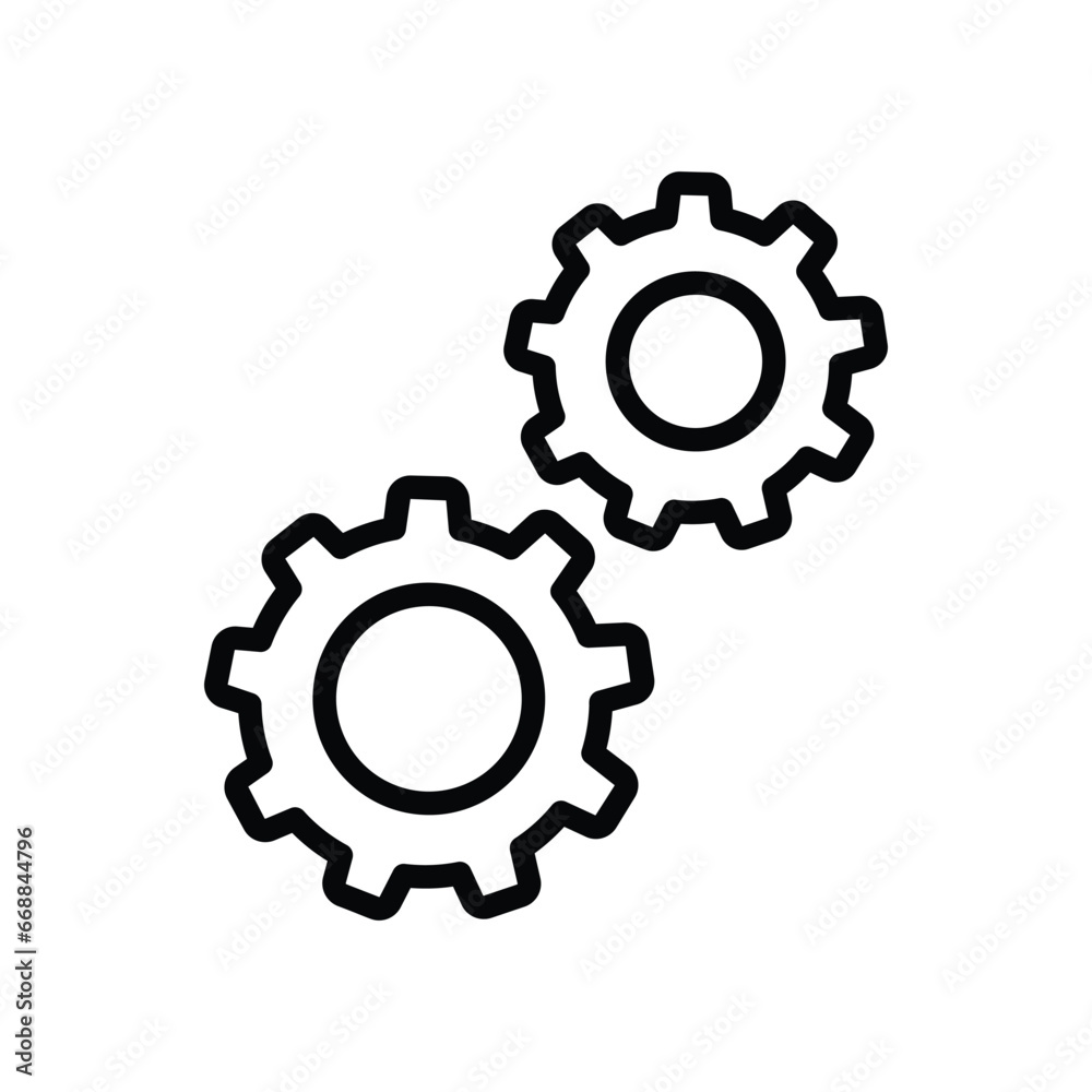Process icon isolate white background vector stock illustration.