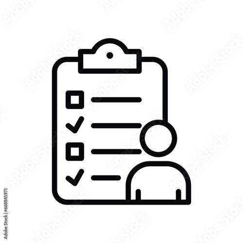 Requirment icon isolate white background vector stock illustration.