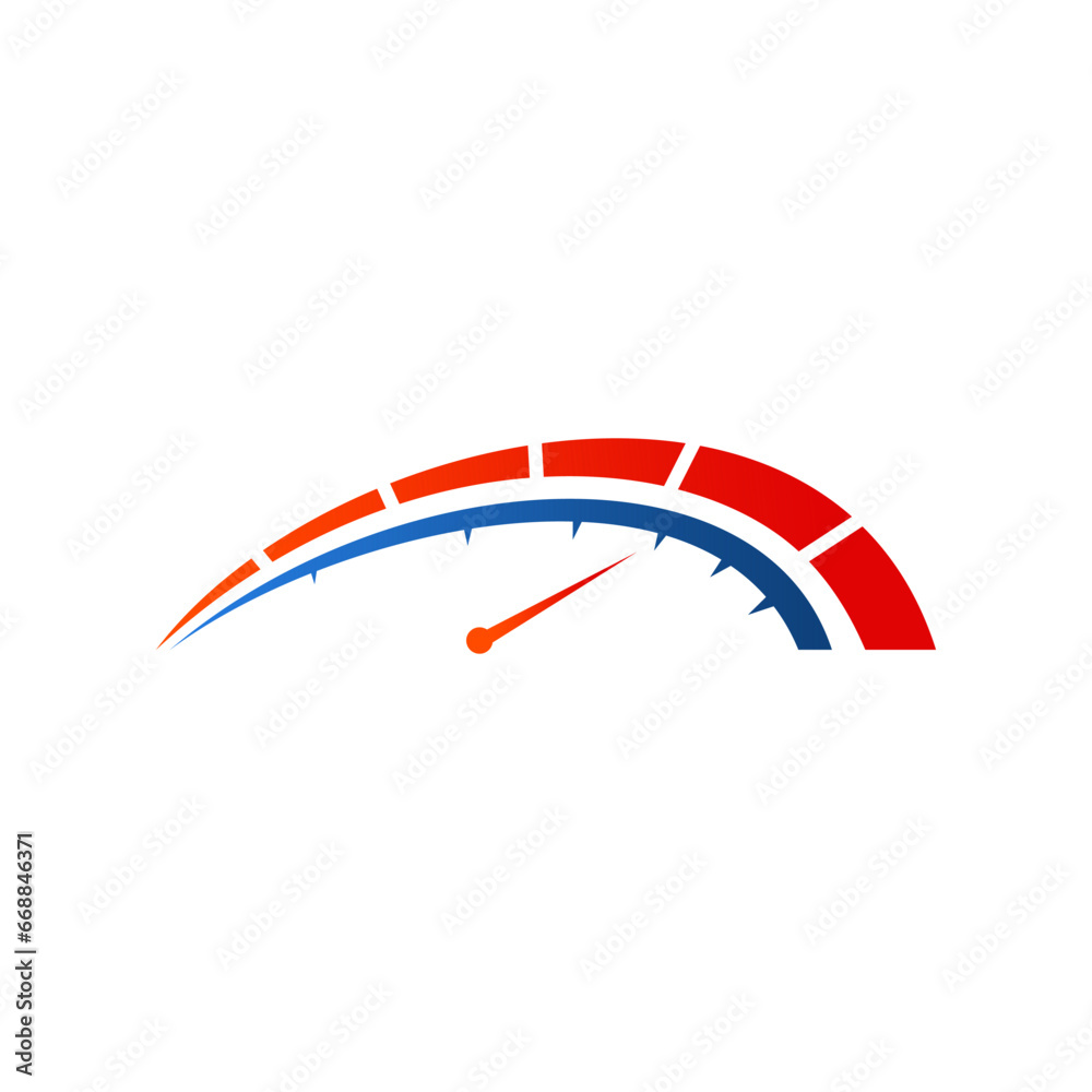 Obraz premium Rpm speed logo vector