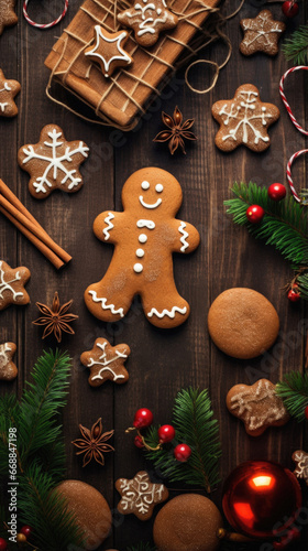 Christmas gingerbread man cookies.