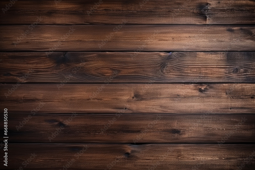Fototapeta premium Dark Wooden Background - Created with generative AI tools