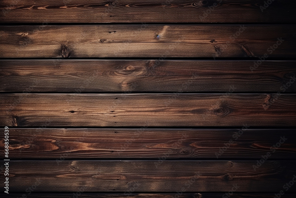 Fototapeta premium Dark Wooden Background - Created with generative AI tools