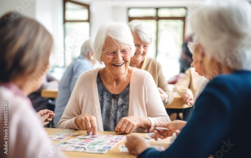 Seniors in a social activity photo