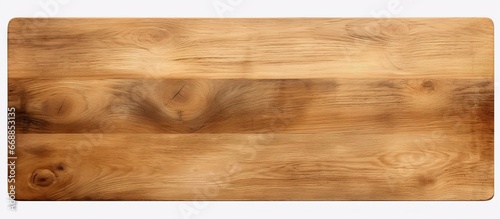 Wooden cutting board isolated on white background. Clipping path included.