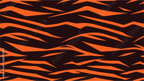 Seamless tiger stripe print for clothing or print. Print on fabric and textiles. Animal print. Seamless tiger print. Seamless pattern with tiger stripes. Seamless print of tiger skin.