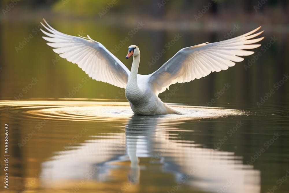 a swan gliding gracefully across a serene pond a swan gliding gracefully across a serene pond