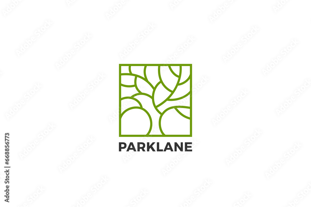 Square Tree Logo Abstract Design Luxury Wellness Style Vector template. Square Tree Logo Abstract Design Luxury Wellness Style Vector template.