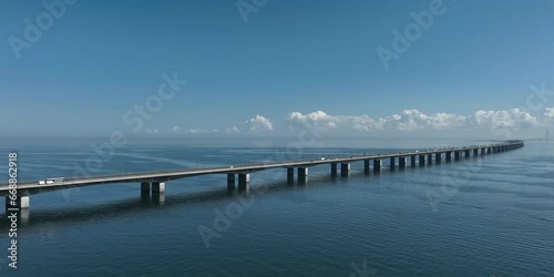 Wallpaper Mural Aerial view of the great belt bridge (storebæltsbroen in danish) between the Danish islands Funen and Zealand. Torontodigital.ca
