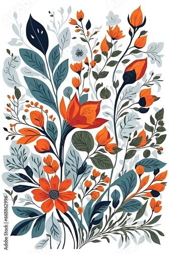 plant and flowers minimal vector elelment