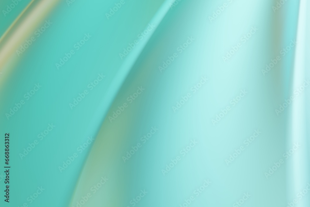 Blue and green shiny fabric texture background. 3d rendering.	