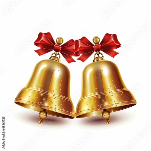 christmas bells isolated on white