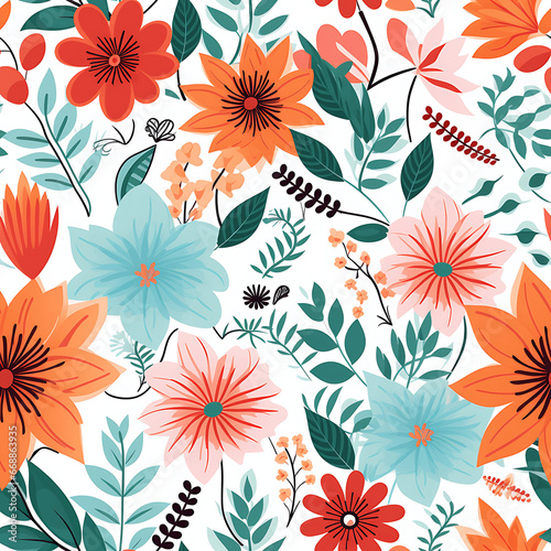 seamless pattern with flowers