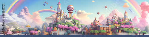 Adventure game pixel world background banner