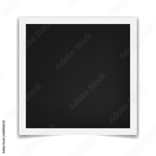 Photo frame mockup design. Vector illustration isolated on white background
