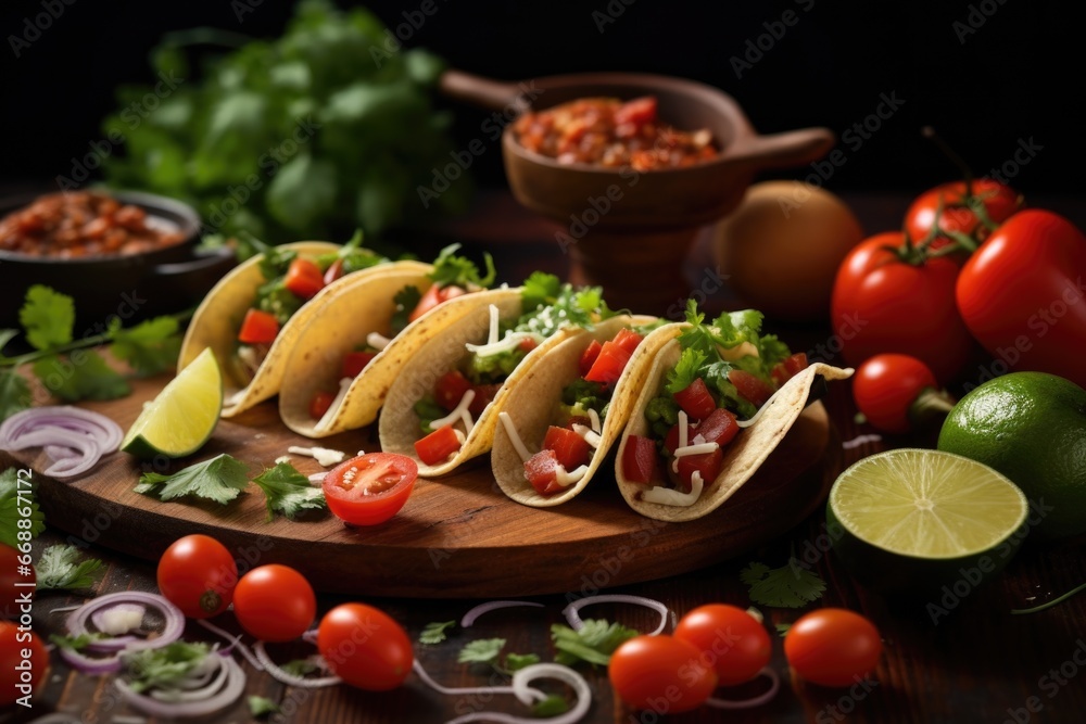mexican tacos with fresh avocados and tomatoes mexican tacos with fresh avocados and tomatoes