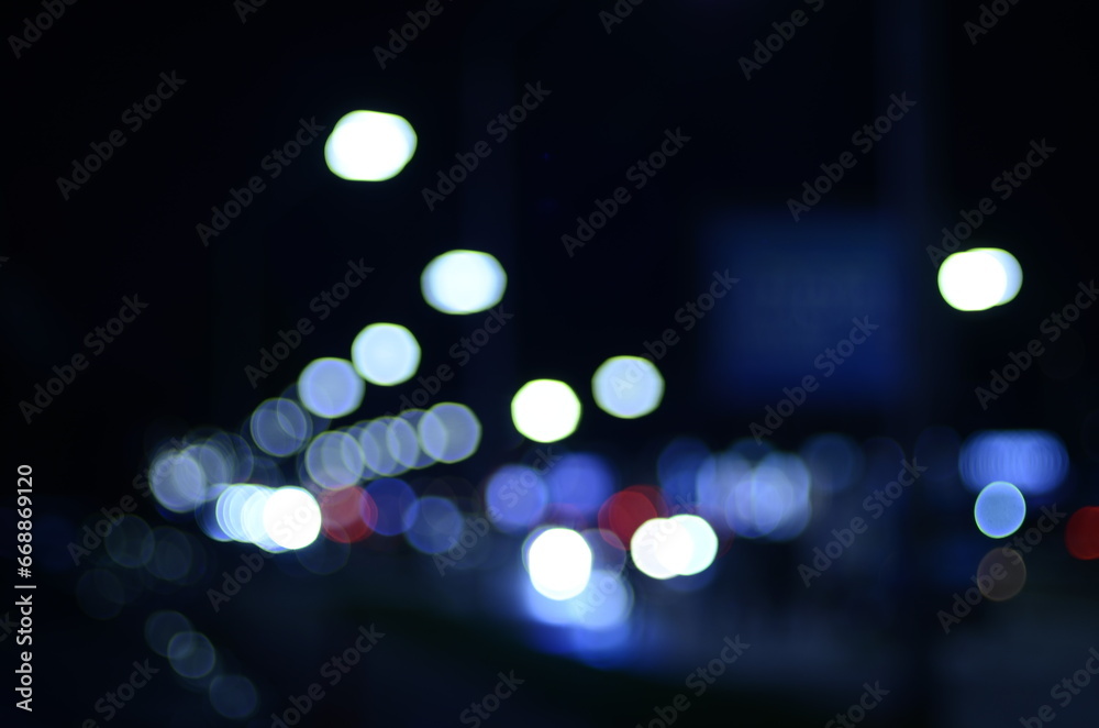 Blurred view of night city Blurred view of night city
