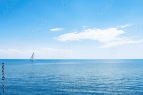 a sailboat alone on the open sea