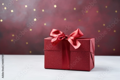 a closed gift box without a recipient
