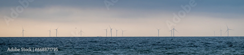 Offshore wind power or offshore wind energy at sea