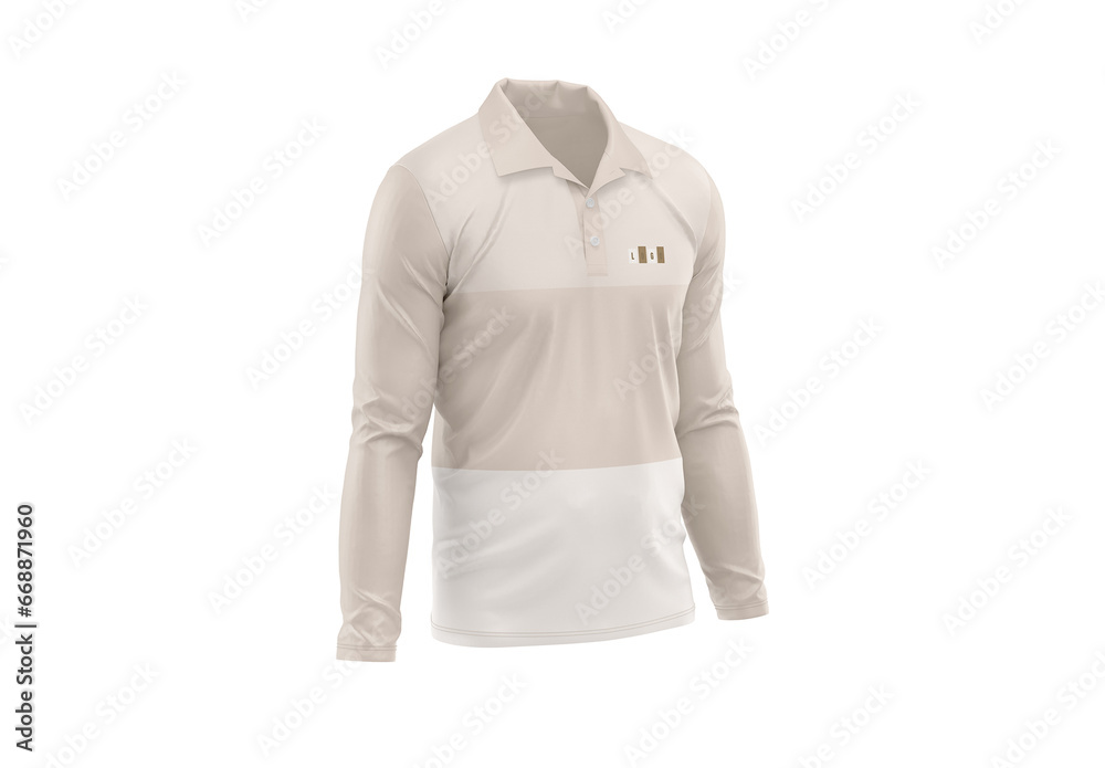 Long Sleeve Polo Shirt Mockup Stock Template | Adobe Stock