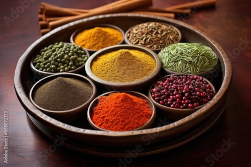 a mix of spices commonly used in various countries胢 cuisine
