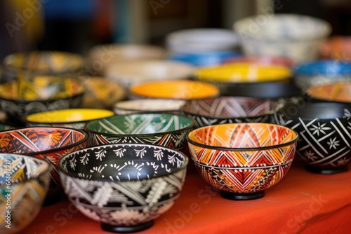 Wallpaper Mural several ceramic bowls painted in traditional cultural styles Torontodigital.ca