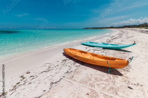Photography Boats on the beach of Cayo Levisa , Cuba