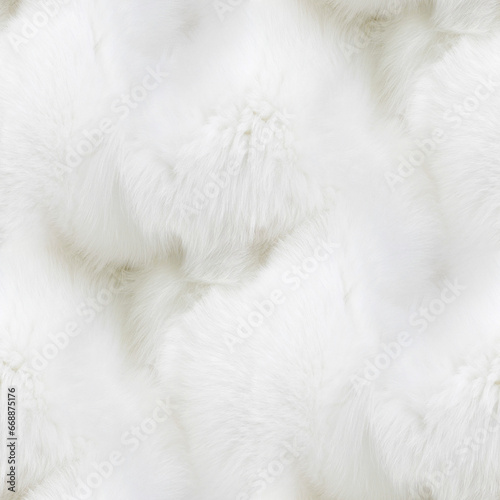 White rabbit or fox fur. Seamless pattern.