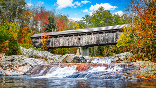 Swiftwater Covered Bridge in Bath, New Hampshire photo