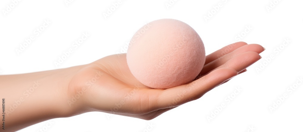 cosmetics powder sponge isolated on white background cosmetics powder sponge isolated on white background