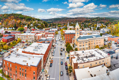 Aerial view of Montpelier, VT photo
