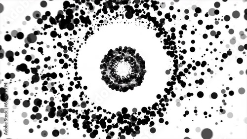 Abstract Background White And Black Bubbling Circles 11