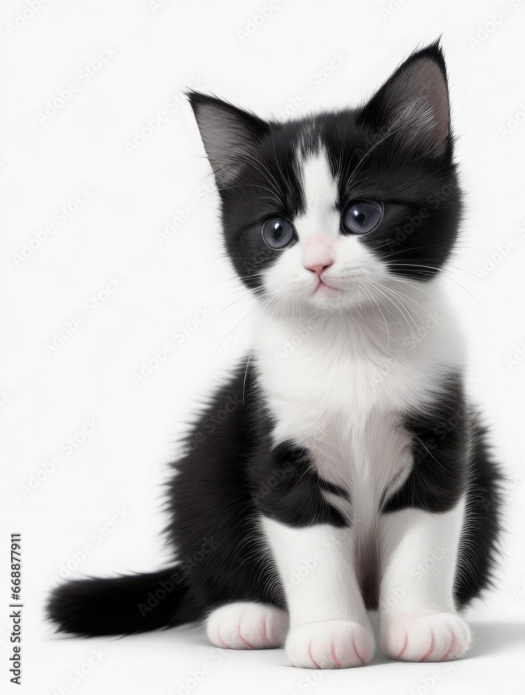 cute black and white kitten photo cute black and white kitten photo