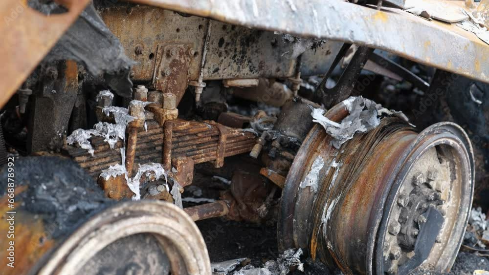 Consequences of the war in Ukraine destroyed cars. Chernihiv. War in Ukraine. Consequences of the war in Ukraine destroyed cars. Chernihiv. War in Ukraine.