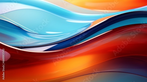 Vibrant and Dynamic Colorful Glass Curve Background - Abstract Artistic Elegance