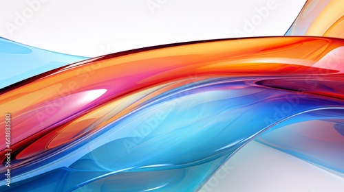 Vibrant and Dynamic Colorful Glass Curve Background - Abstract Artistic Elegance