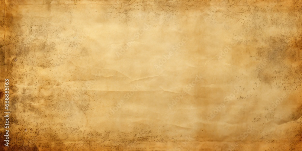 Old Paper Background. Vintage Aged Parchment With Grunge Texture. Antique Retro Dirty Sheet.