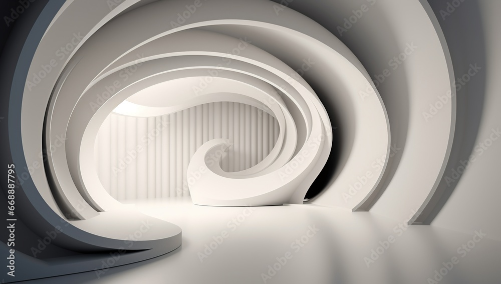Obraz premium white background with abstract shape