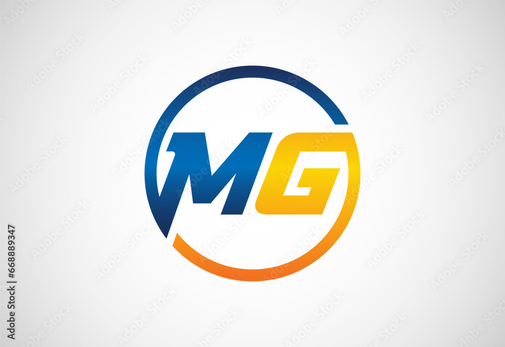 Initial Letter M G Logo Design Vector. Graphic Alphabet Symbol For Corporate Business Identity Initial Letter M G Logo Design Vector. Graphic Alphabet Symbol For Corporate Business Identity
