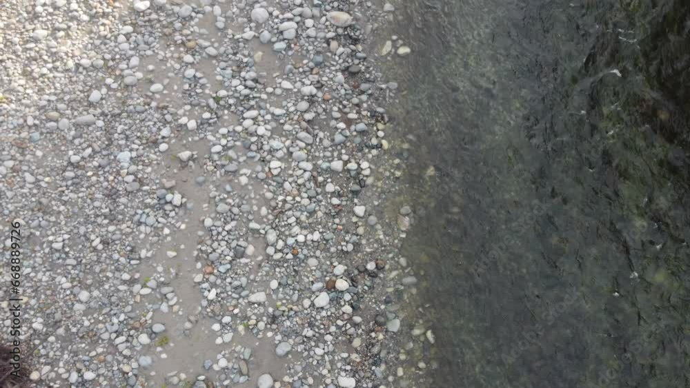 Waters of Harmony: Drone's view of rhythmic beauty of Chilliwack river in fall Waters of Harmony: Drone's view of rhythmic beauty of Chilliwack river in fall