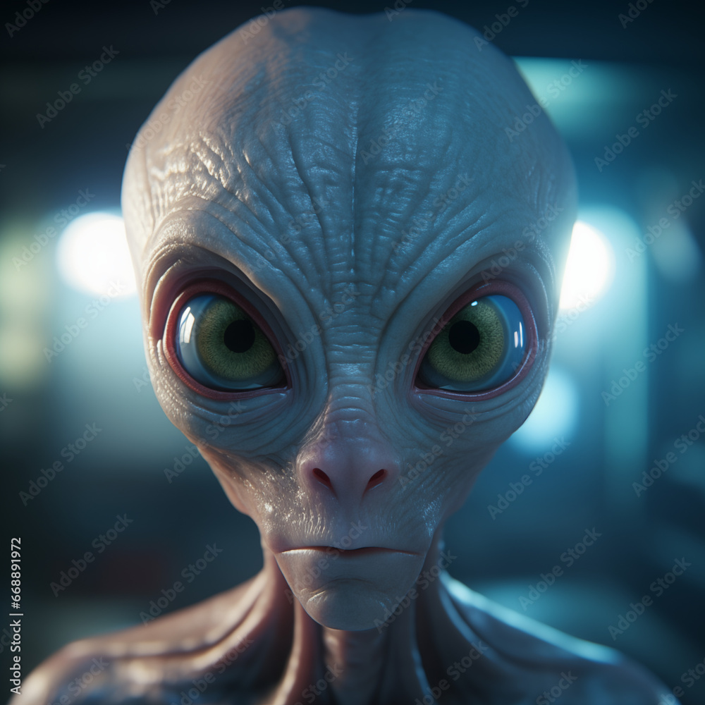 alien in space portrait alien in space portrait