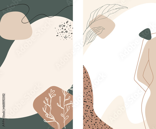 Set of vector trendy colorful isolated backgrounds