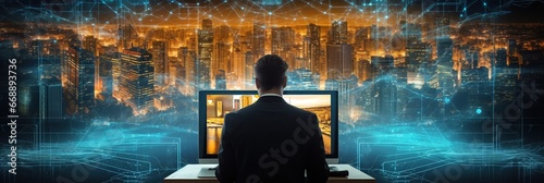 Artificial Intelligence in Business - Man Working in IT Security