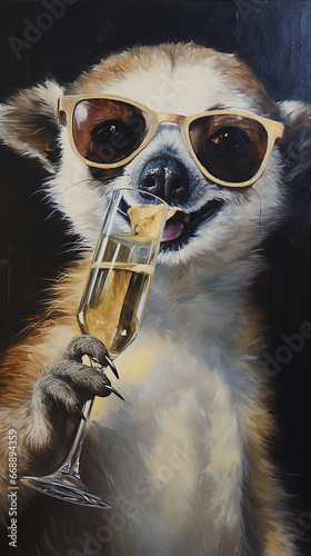  memes engraçado, animal bebendo drink , arte animal photo
