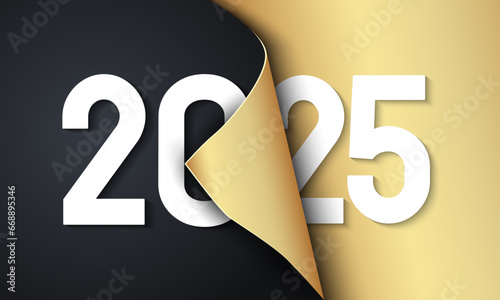 2025 Happy New Year Background Design.