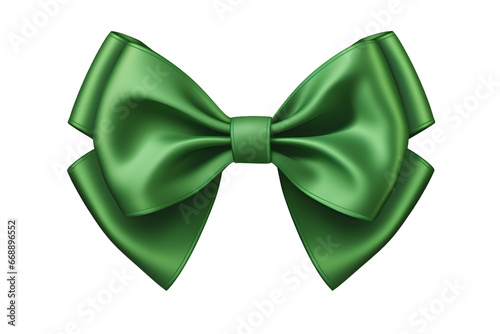 green bow on transparent background