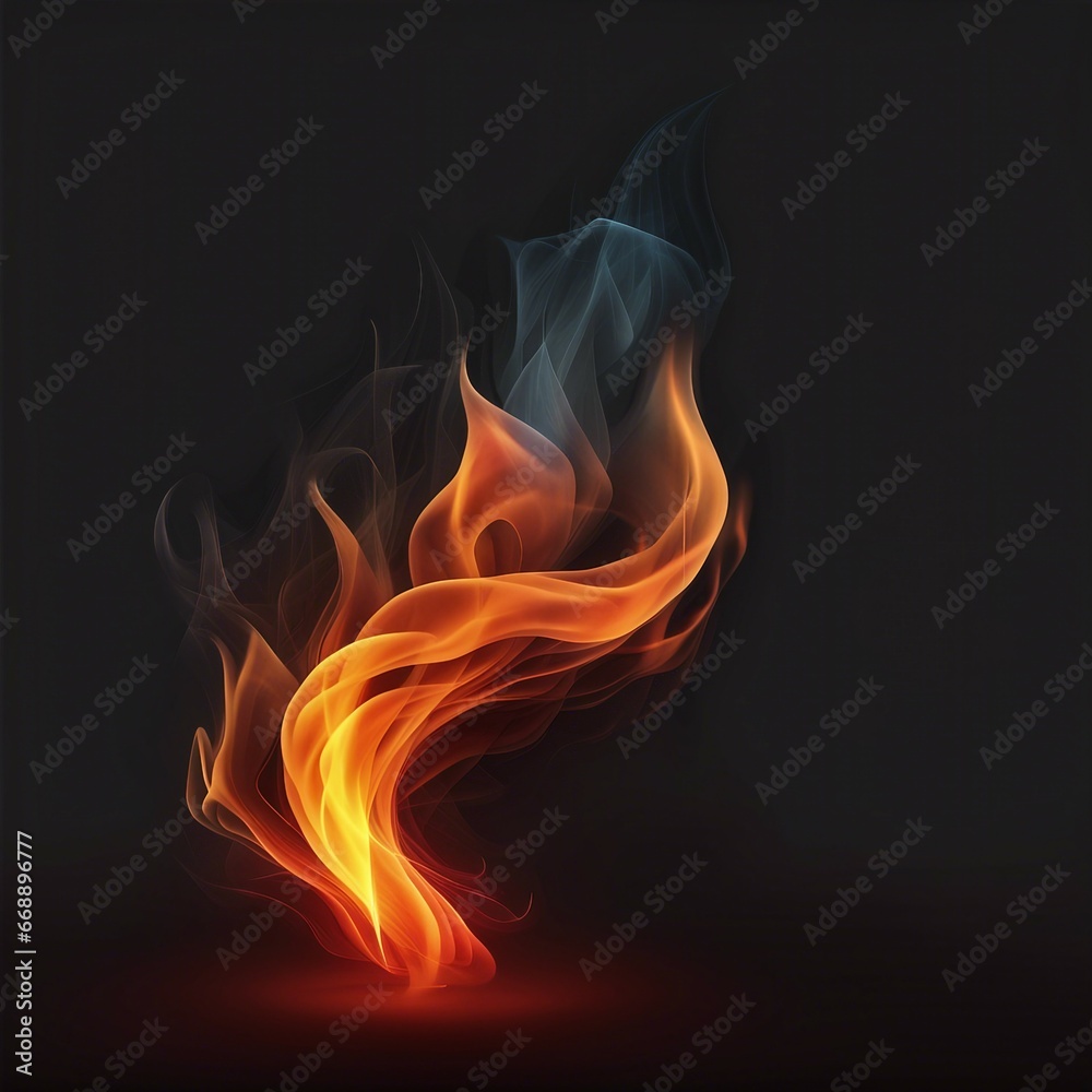 Fototapeta premium fire flame gradation flowing illustration background