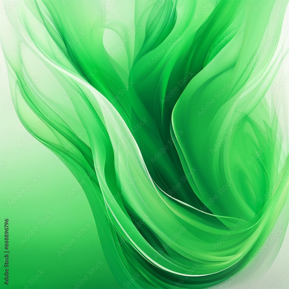 Obraz premium green gradation flowing illustration background