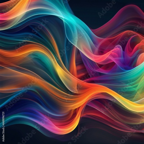 colorful gradation flowing illustration background