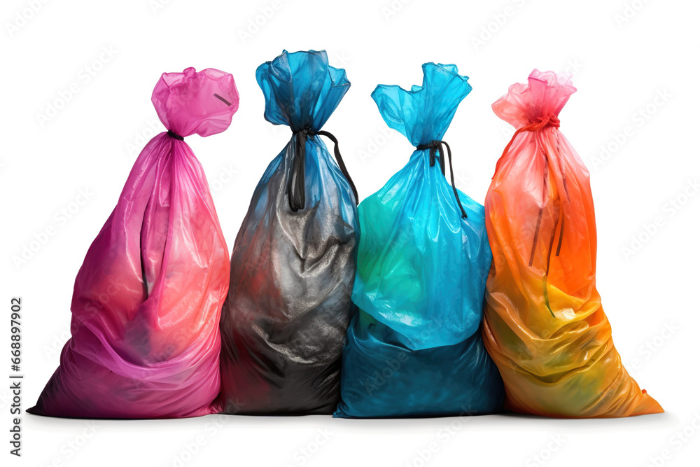 Bags from various colors of pbt polypropylene plastic Bags from various colors of pbt polypropylene plastic